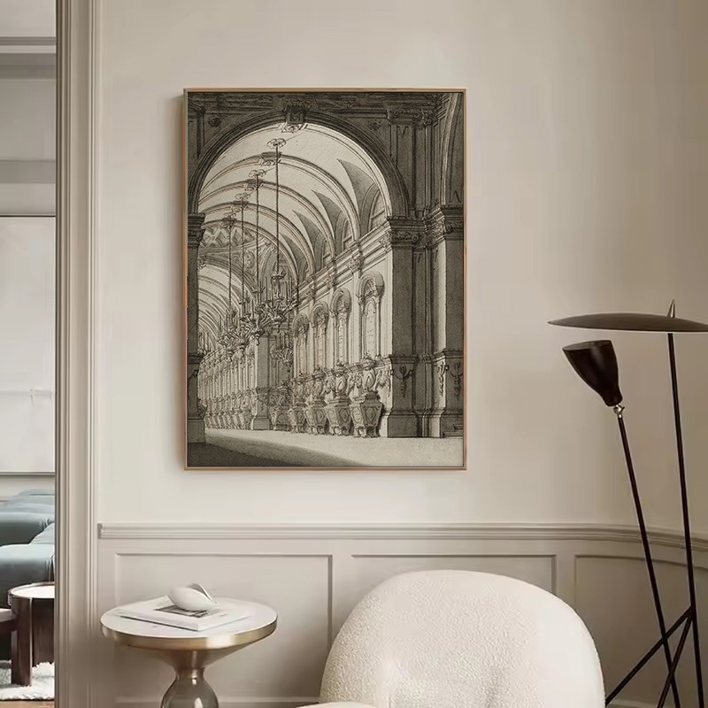 Vintage Drawing Sketch Geometr - Interior Design Sketch 评论和价格