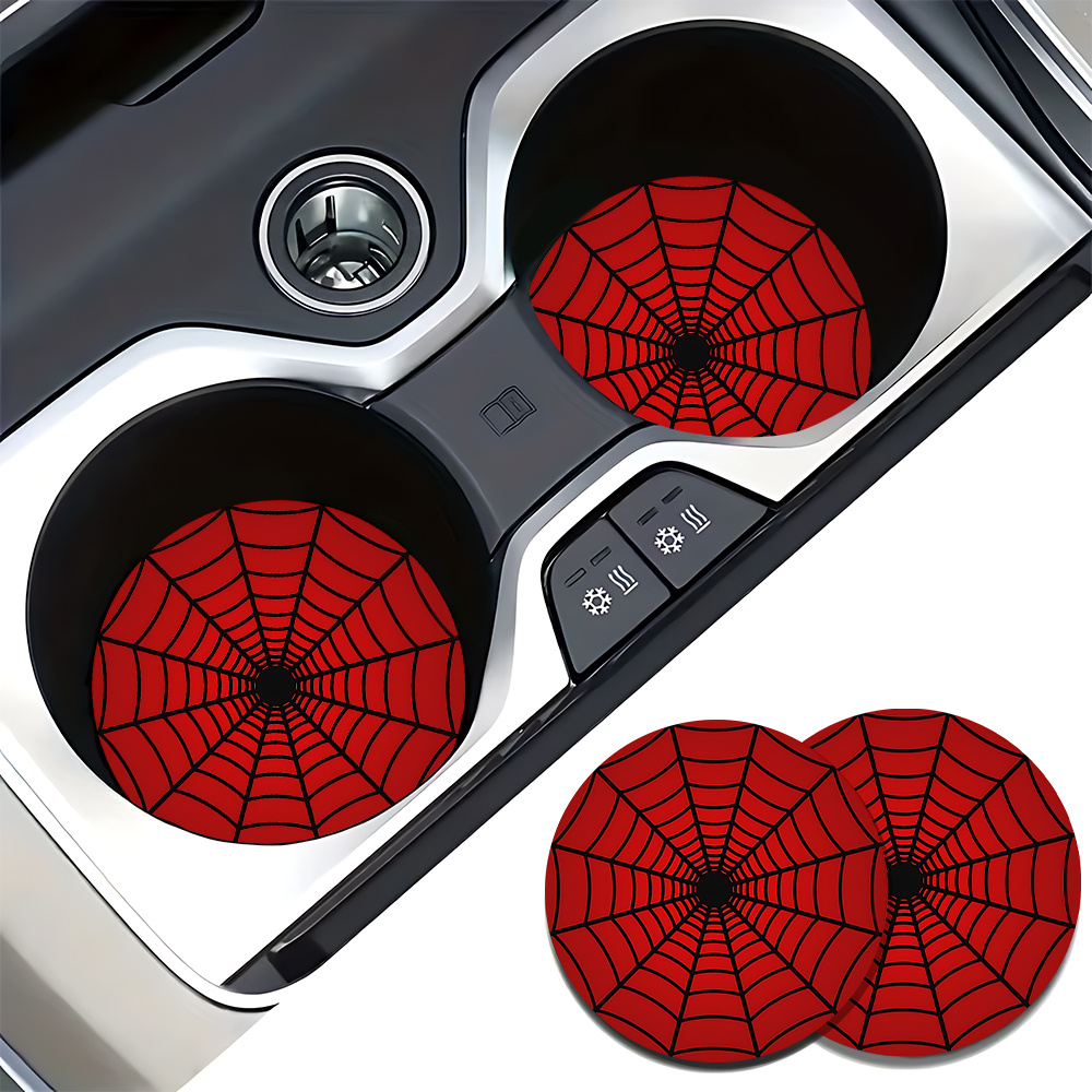4pcs Spider Web Design Car Cup - Interior Design Web Free 评论和价格