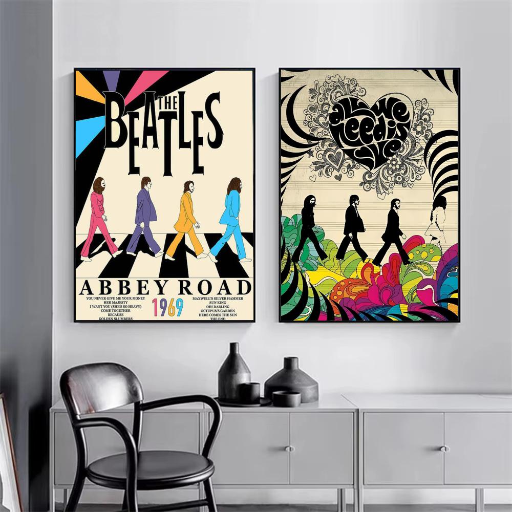 Pop Band T-The Beatles Poster  - Interior Design Minimalist 评论和价格